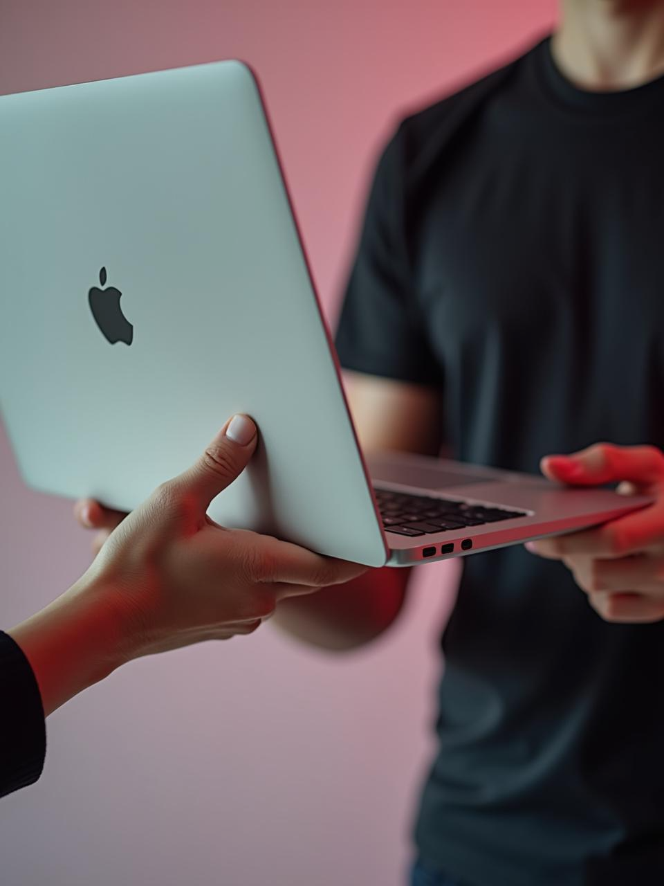 Person working on a laptop